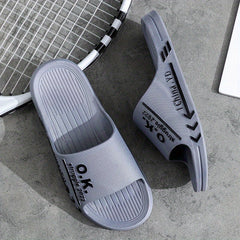 Men's Lightweight Non Slip Open Toe Quick Drying Slides