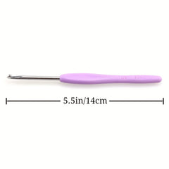 8pcs Crochet Hooks Set Ergonomic Handles Aluminum Hooks 2.5mm-6mm