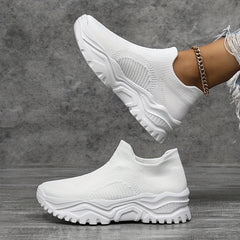Women's Mesh Breathable Thick Bottom Sneakers Comfortable Non slip Low Top