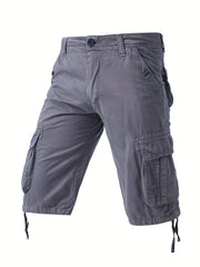 Men's Cotton Casual Cargo Shorts with Pockets