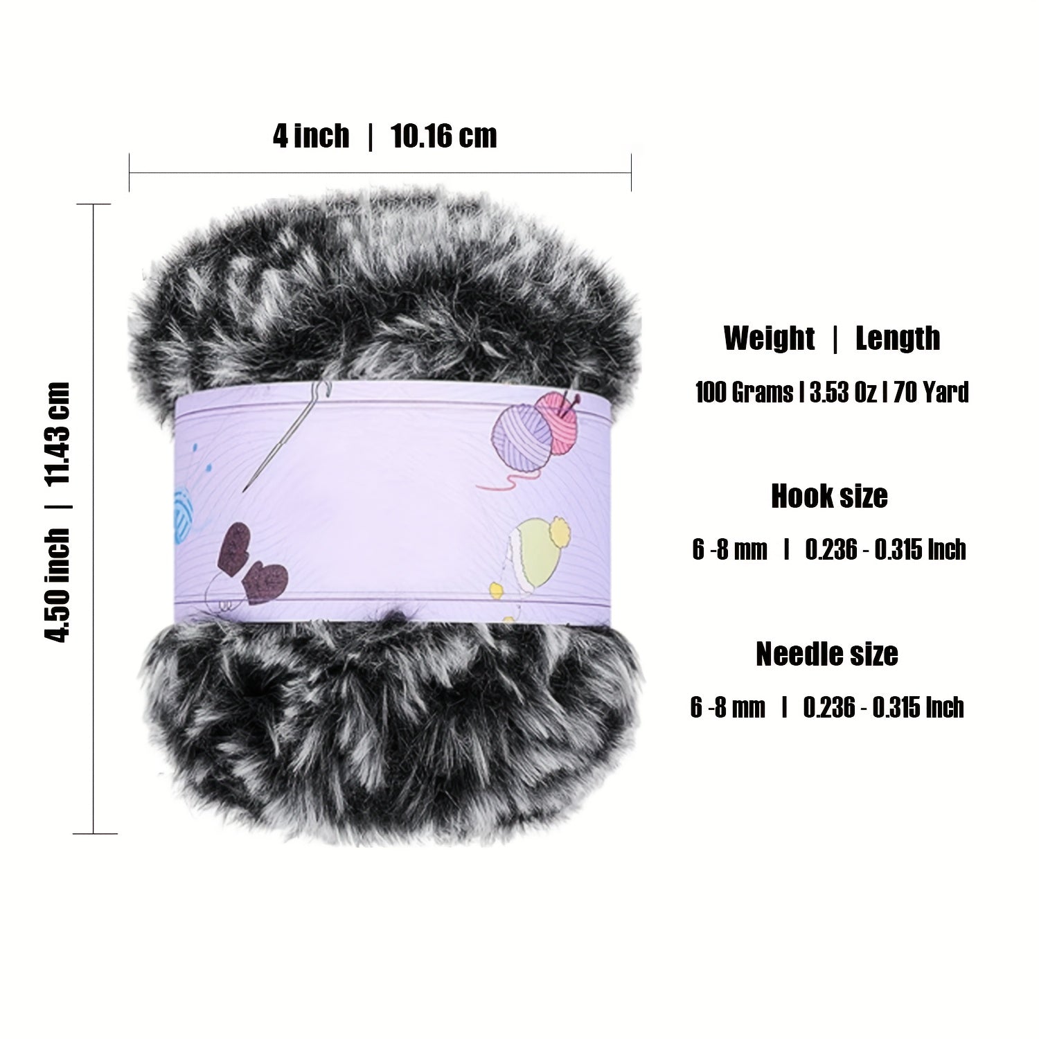Faux Fur Yarn Thick Wool DIY Knitting Scarf Blanket Mink Velvet