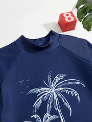 Boys Tropical Trees Swimwear Set Quick Dry Casual Kids Clothes