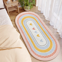 Soft Oval Long Strip Bedside Mat Cashmere Floor Mat