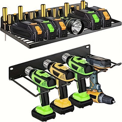 2-Layer Power Tool Organizer Wall Mount - Tool Rack Storage