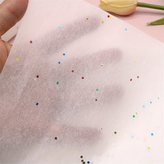 Sequines Print Wrapping Paper for Crafts, Gifts - Translucent, Bulk Tissue Paper