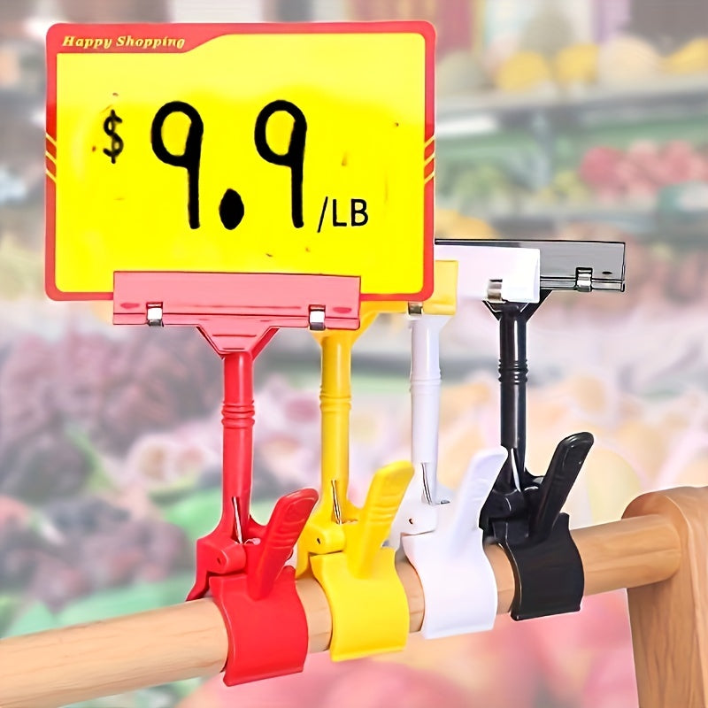 10pcs Large Clip Thumb Clip Shelf Advertising Paper Explosion Sticker