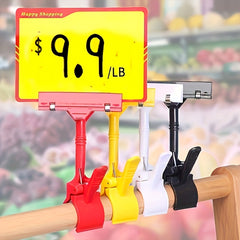 10pcs Large Clip Thumb Clip Shelf Advertising Paper Explosion Sticker