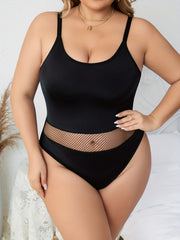 Sexy Fishnet Bodysuit Round Neck Slim Fit