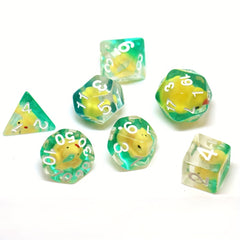 7pcs Set Yellow Duck Board Game Dice Set Polyhedral Table Game Dice