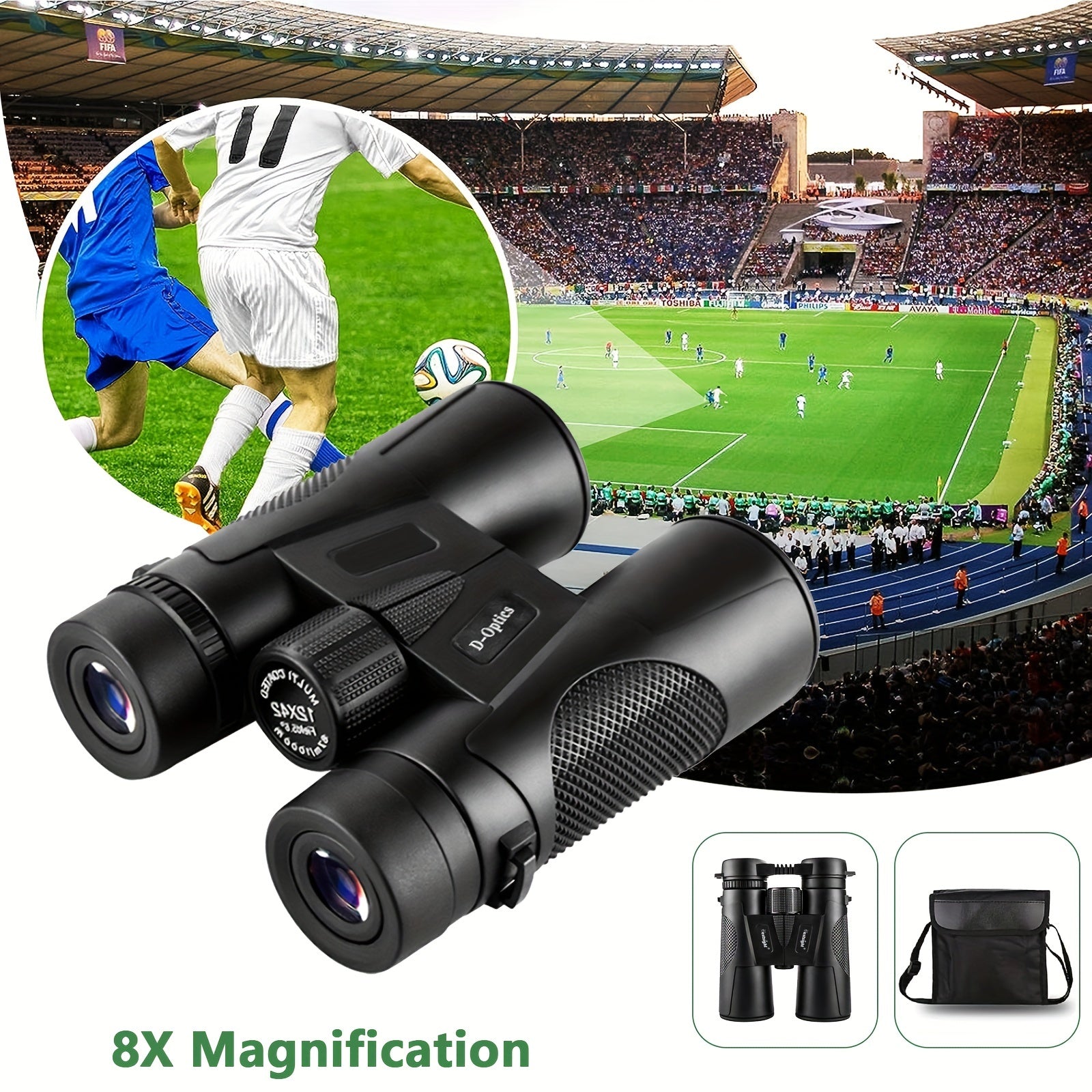 12x42 HD Binoculars High Powered for Bird Watching Travel Stargazing