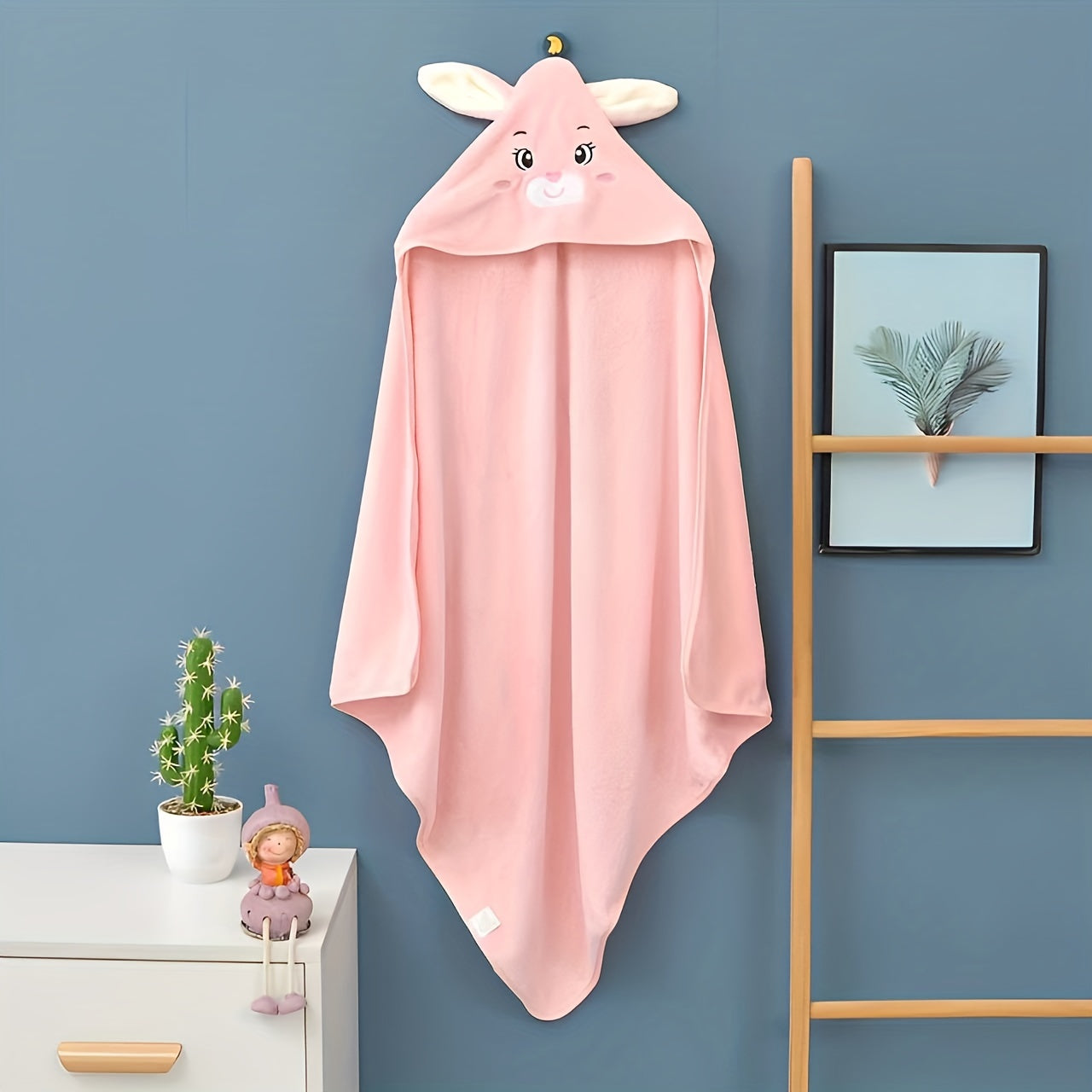 Cartoon Embroidery Baby Hooded Bath Towel Blanket Soft Absorbent