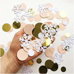 100pcs Christmas Snowflake Disc Party Decoration Confetti