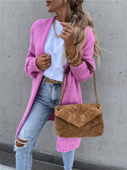 Women's Open Front Knit Cardigan Long Sleeve