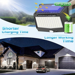Solar Security Lights Outdoor 4 Pack 118 LED Motion Sensor Ultra Bright