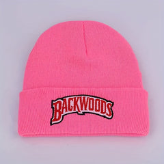 Letter Embroidery Beanie Unisex Warm Elastic Casual Skull Cap