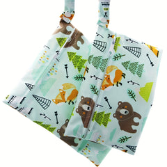 Bear Print Diaper Bag Set - Cute and Functional