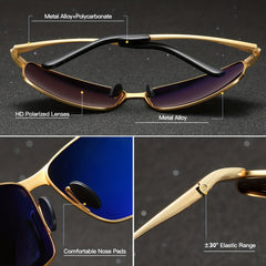 RoyalHot Metal Polarized Driving Sunglasses