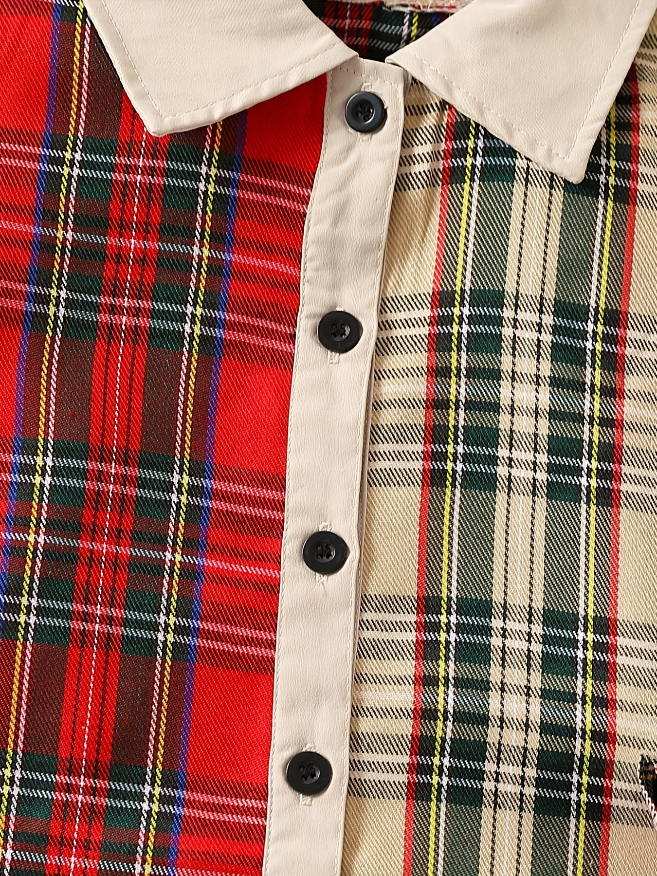 Girls Casual Plaid Shirt Top For Fall
