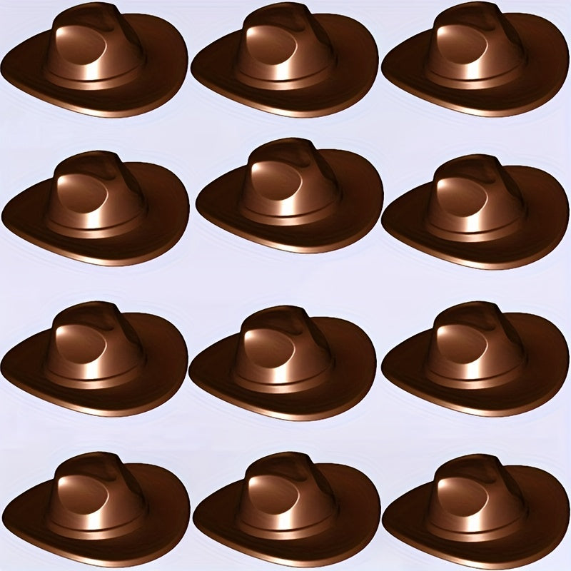 12pcs Mini Building Block Cowboy Hat DIY Christmas Dressing Toys