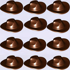 12pcs Mini Building Block Cowboy Hat DIY Christmas Dressing Toys