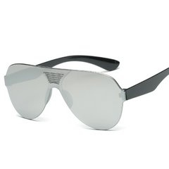Y2K One Piece Sunglasses Futuristic Mirror Lens Shield Glasses UV400