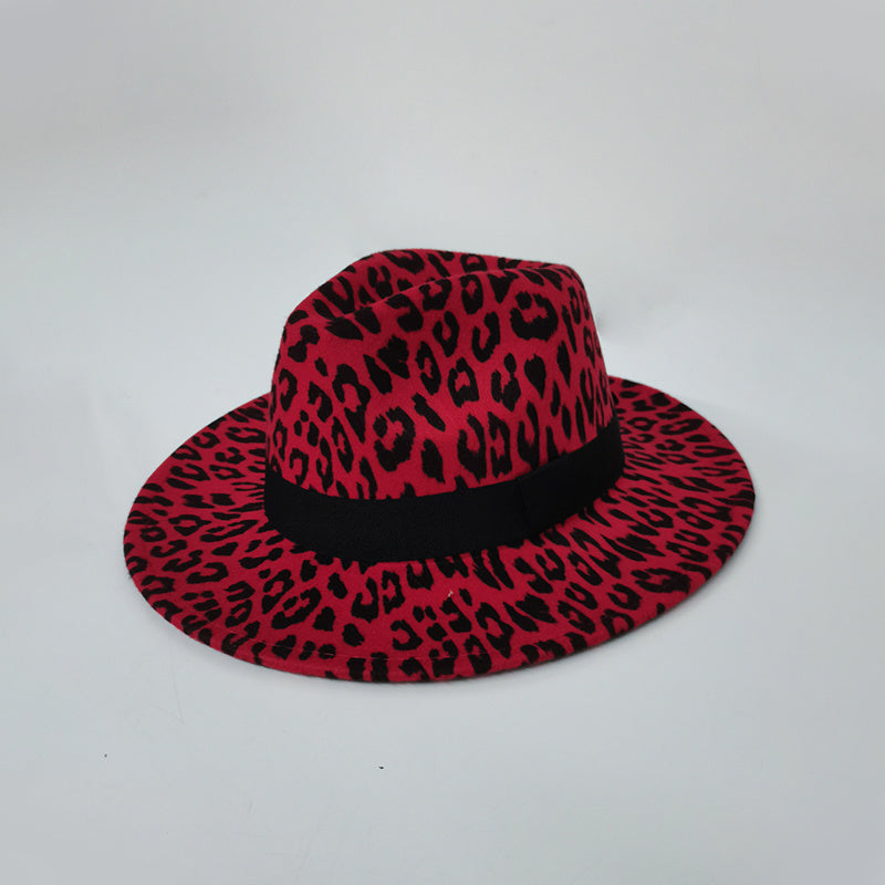 Leopard Print Fedora Hat Cap Hats For Women Men Outdoor Hat