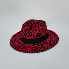 Leopard Print Fedora Hat Cap Hats For Women Men Outdoor Hat