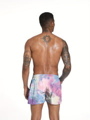 Tie Dye Men's Swim Trunks Quick Dry Beach Shorts Swimwear