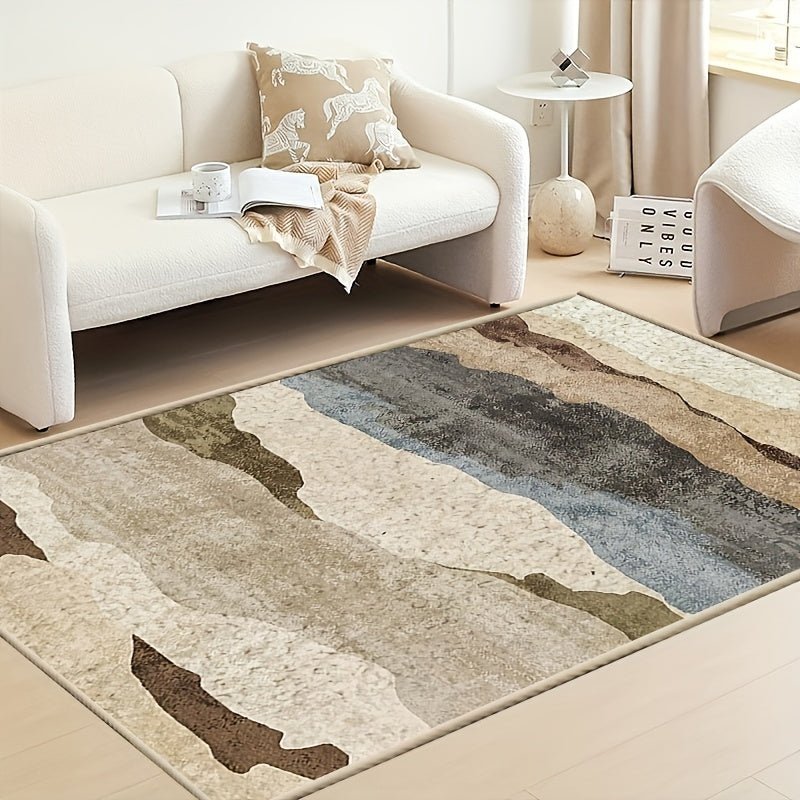 Geometric Tree Pattern Faux Cashmere Rug