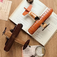 Wooden Retro Aircraft Ornaments Creative Home Desktop Aircraft Model
