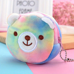 Cartoon Bear Cat Plush Coin Purse Wallet Outdoor Traveling Holiday Gift