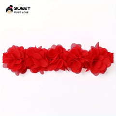 Soft Chiffon Flower Elastic Headband for Baby Girls