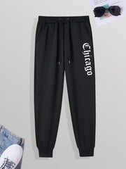 Men's Graphic Print Casual Sweatpants Drawstring Pocket