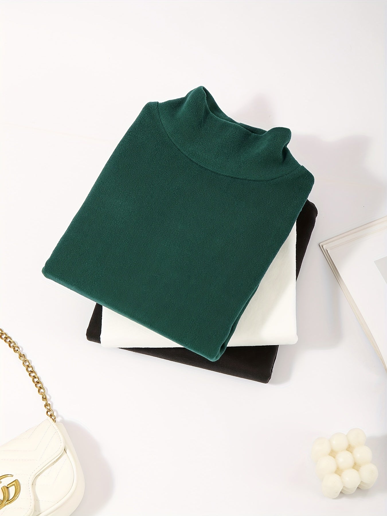 Women's Long Sleeve Solid Base Layer Top for Fall & Winter