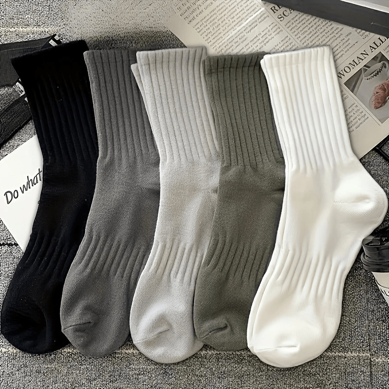 5 Pairs Soft Mid Tube Socks Women's Stockings
