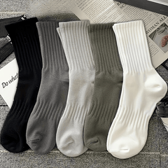 5 Pairs Soft Mid Tube Socks Women's Stockings