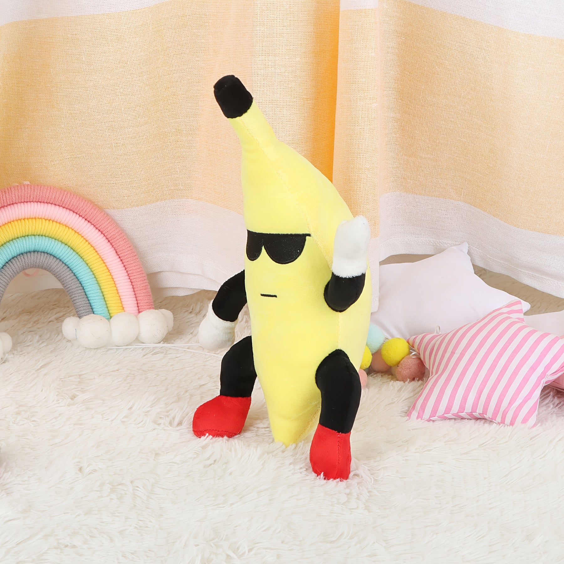 Stumble Guys Plush Doll Yellow & Red Accents