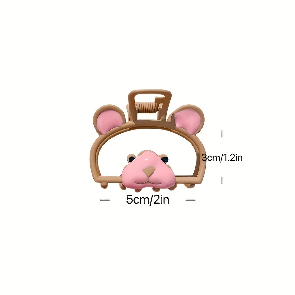 Girls Cartoon Bear Cat Hair Clips Claw Clips Princess Accessories