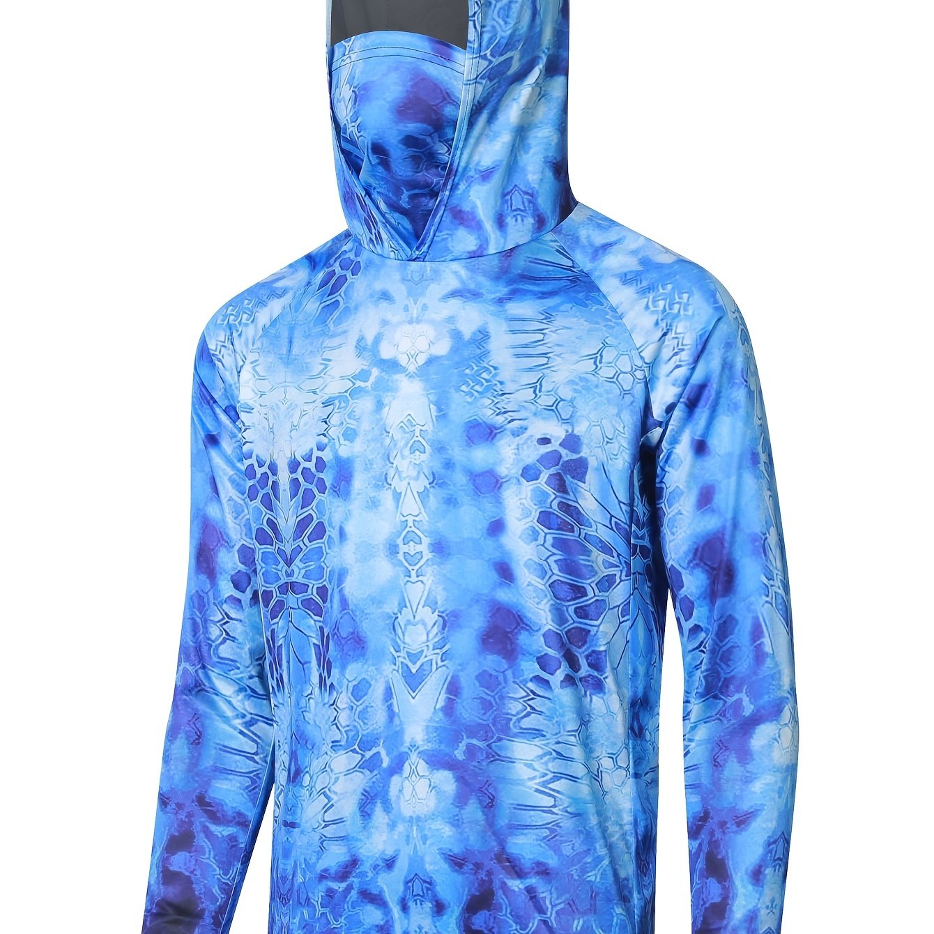 Men's UPF 50 Sun Protection Shirt with Hood and Mask