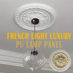 French PU Lamp Panel Round Ceiling Decoration European Gypsum Chandelier Base