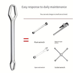 Adjustable Cross Wrench Ratchet Tool for Car Motorcycle Bicycle Repairs