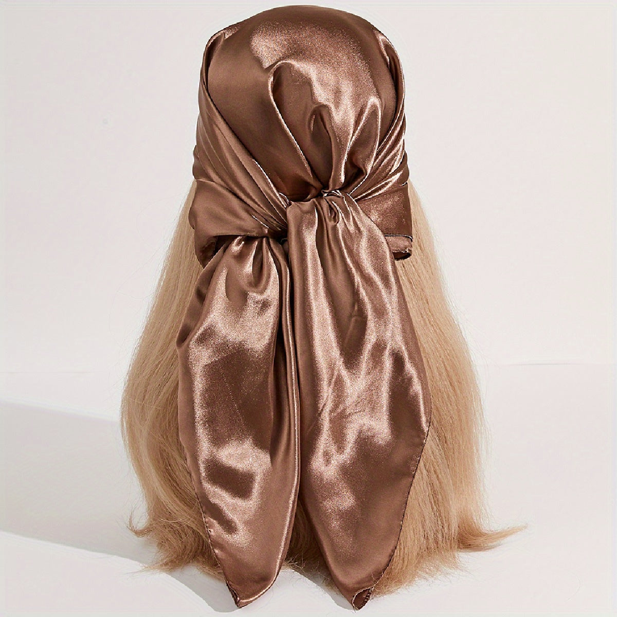 Large Bandana Classic Satin Scarf Women Silk Neckerchief