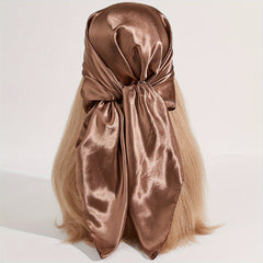 Large Bandana Classic Satin Scarf Women Silk Neckerchief