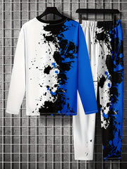Men's Graphic Sweatshirt & Sporty Sweatpants Set