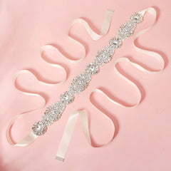 Sunflower Bridal Belt Wedding Dress Waist Chain Sash Faux Pearl Beaded Belt