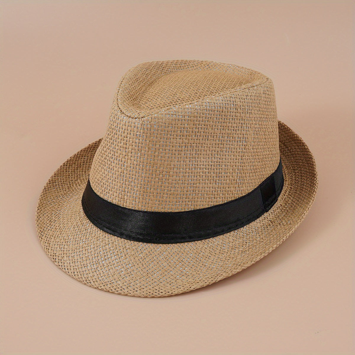 Vintage Straw Sun Hat Lightweight Travel Trilby Hats