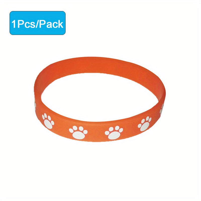 Dog Claw Pattern Silicone Bracelet Elastic Bracelet