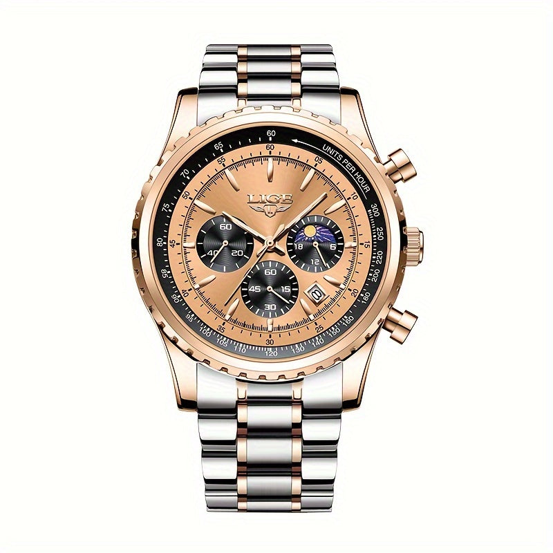 Quartz Women's Waterproof Luminous Watch Date Chronograph Sport Wristwatch