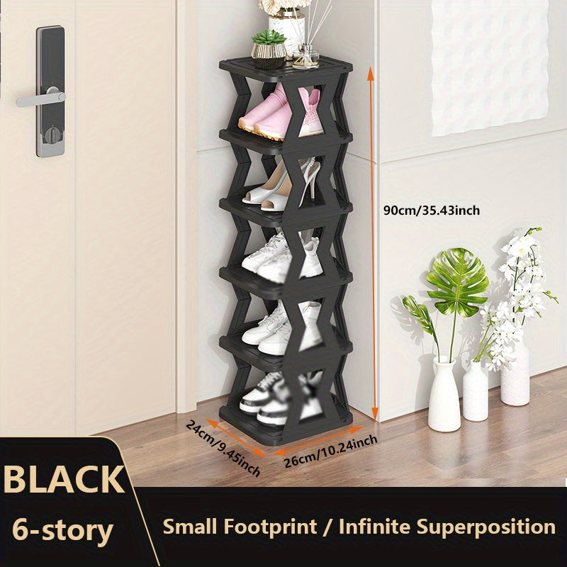 Layered Shoe Rack Modern Minimalist Shoe Cabinet Vertical Storage Rack