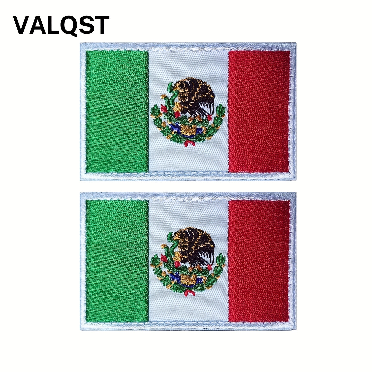 2 PCS Mexico Flag Patch Embroidered Tactical Morale Patch